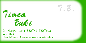 timea buki business card